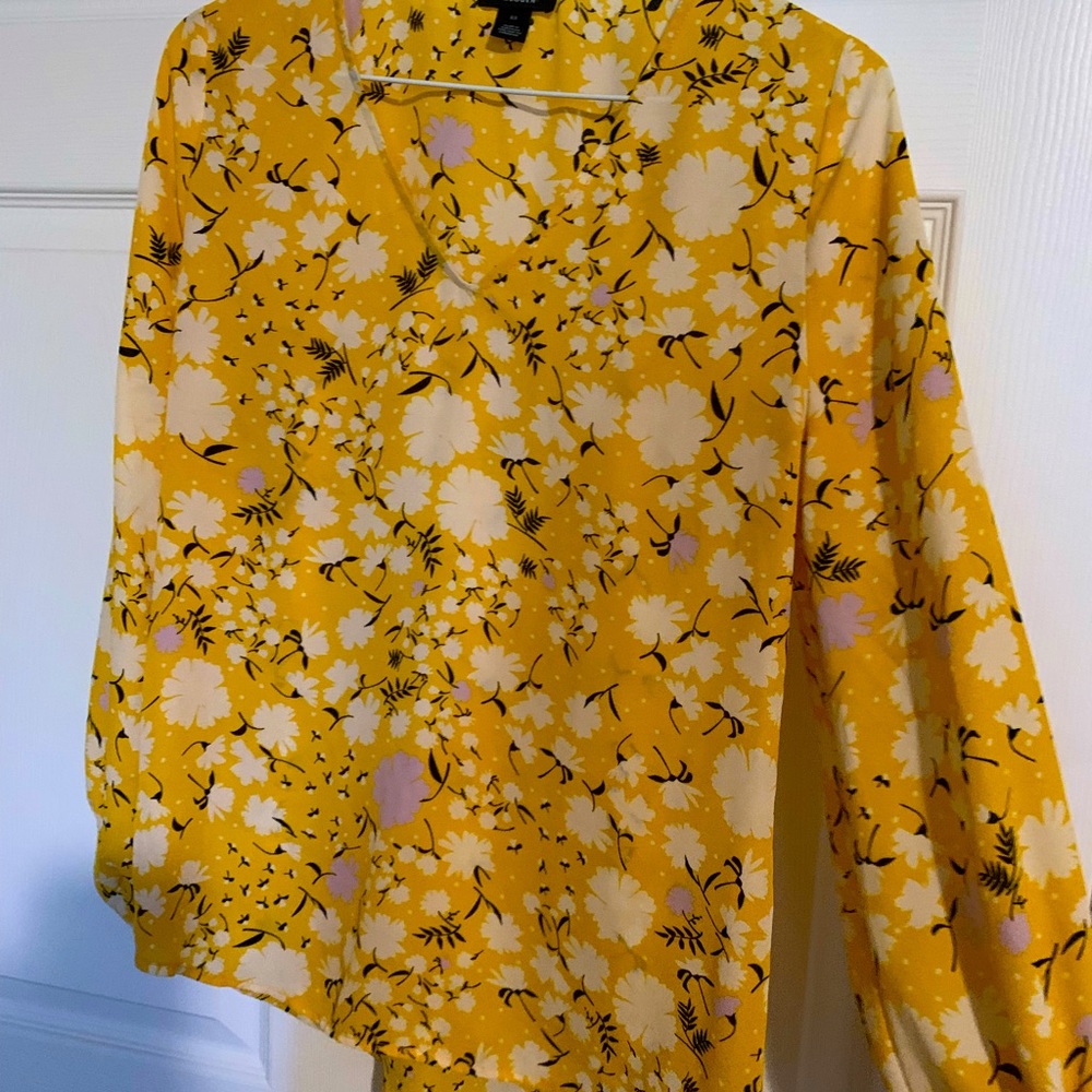 Nordstrom Halogen Yellow printed Blouse